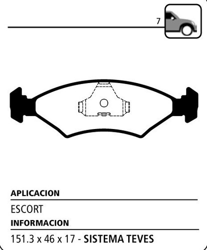 Juego Pastillas De Freno Delans Litton P/ Ford Escort 93-96