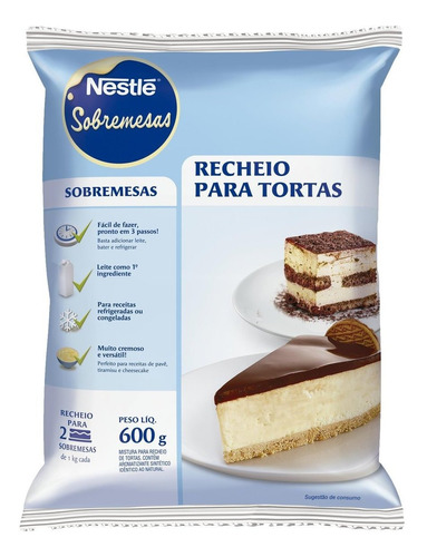 Recheio Para Tortas Doces Nestlé 600g- Sabor Torta Holandesa