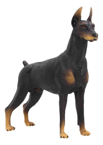 Figura De Dobermann De Pie, Modelo Doberman, Color Negro, Ju