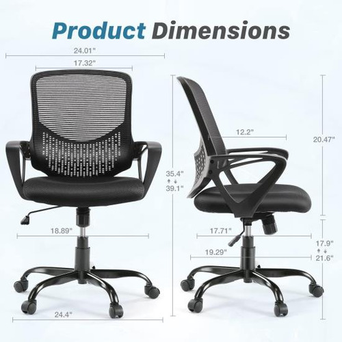 Afo Silla De Oficina En Casa Con Soporte Lumbar Y Reposabraz