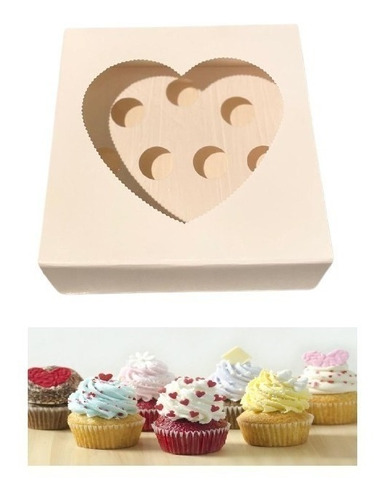 Pack 3 Cajas Con Visor Cajas Para Dulces Caja Para Cupcake10