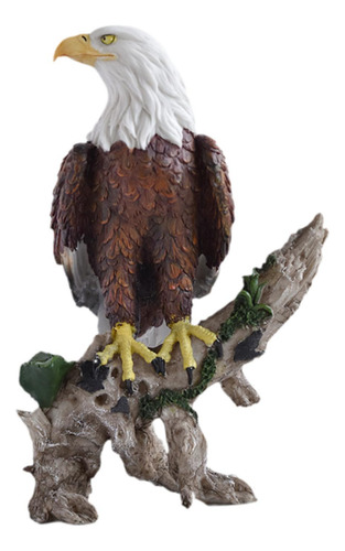 Perching Bald Eagle Statue Resin Ornament Decorative