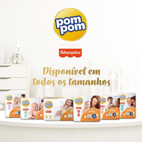 Imagem 7 de 7 de Fralda Pom Pom Derma Protek Jumbo Rn 36un