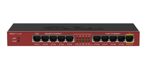 Router Mikrotik Rb2011il-in 5 Puertos Fe + 5 Gigabit Os L4