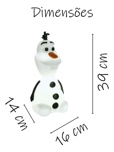 Luminária Da Disney Frozen Olaf Abraço Quentinho