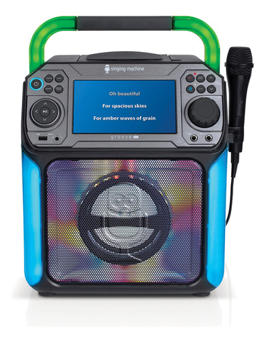 Máquina De Cantar Portátil Con Sistema De Karaoke Negra Stvg