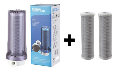 Filtro Agua 9 3/4 Ponto Uso Pou Carvão Ativado Bbi F230pou