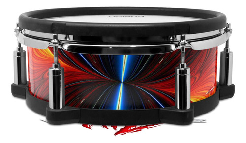 Envoltura Piel Para Roland Pd-108 Drum Quasar Fire (tambor