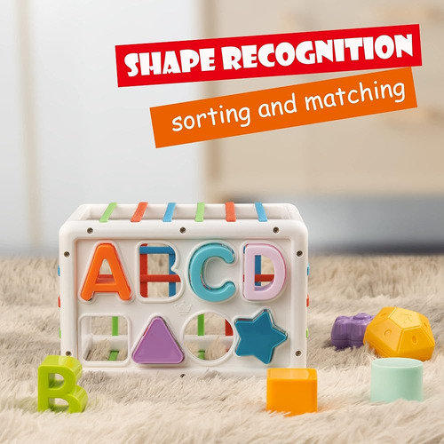Likee Sensory Toys Shape Sorter Baby Blocks Colorful Texture