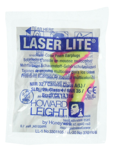 Howard Leight Ll1 Laser Lite Tapones Para Los O&iacute;dos D