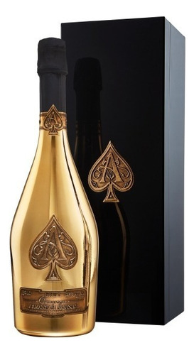 Champagne Armand De Brignac Brut Gold Wooden Box 750 Ml