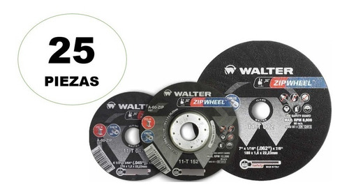 Walter 11t142 Rueda De Corte Con Cremallera 4-1/2  X 3/64  