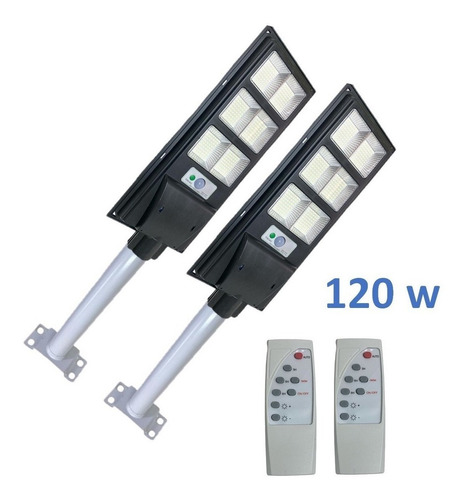  Pack X2 Foco Solar 120w Foco Solar Exterior Luz Solar Poste