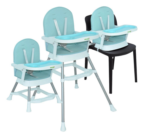 Silla Comer Bebe Avanti Lyra 3 - 1 Convertible Booster Patas Color Celeste