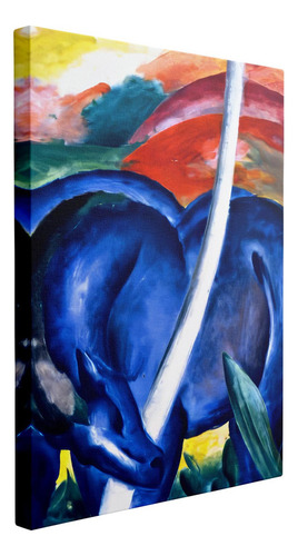 Cuadro Grandes Caballos Azules - Franz Marc 60x80