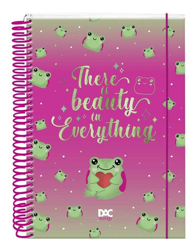 Caderno Colegial 10 Materias Trendy Sapinho Baby Frog Dac