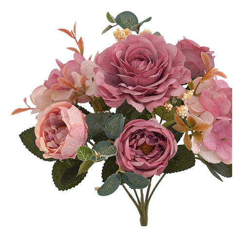 Arreglo De Ramos De Novia Con Flores De Peonía Artificiales
