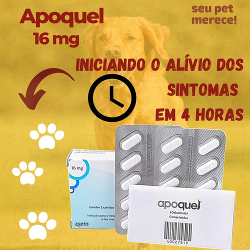 Imagem 7 de 9 de Apoquel Anti Coceira Zoetis Para Cães 16mg