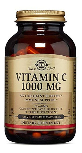 Solgar - Vitamina C 1000 Mg Cápsulas Vegetales, E3280, Embal