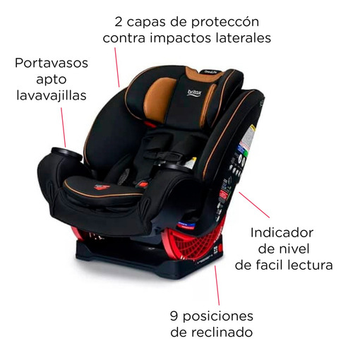 Imagen 7 de 10 de Butaca Para Auto De Bebe Britax One4life Clicktight Ecocuero