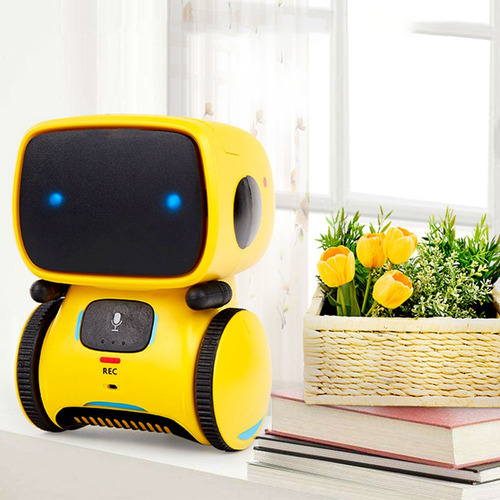 Robot de control de voz interactivo para niños, color verde inteligente