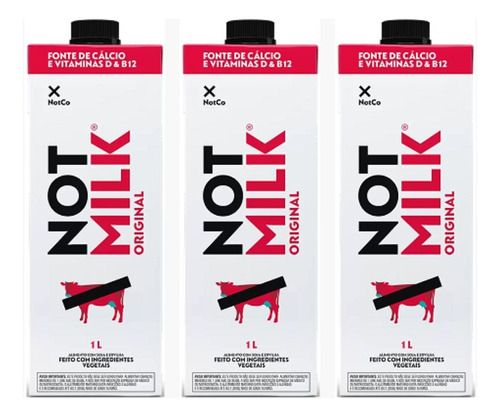 Kit C/3 Bebida Vegetal Notco Notmilk Original 1l