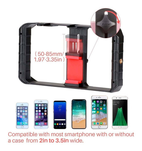 Estabilizador Celular Con 3 Soportes Para Foco Led Y Mics.