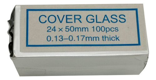 Cubreobjeto 24x50 Con 100 Pzas 0.13-17mm Marca Roll Med