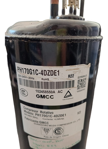 Compresor Rotativo Gmcc 2200 R22 Para A/a Motocompresor