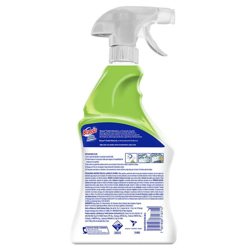 Imagen 2 de 2 de Limpiador BRASSO Fusión Natural Limon+Bicarbonato en atomizador 600 ml