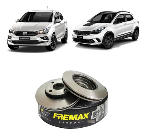 Kit Disco + Pastilha Freio Dianteira Pulse Cronos 1.3 2022..