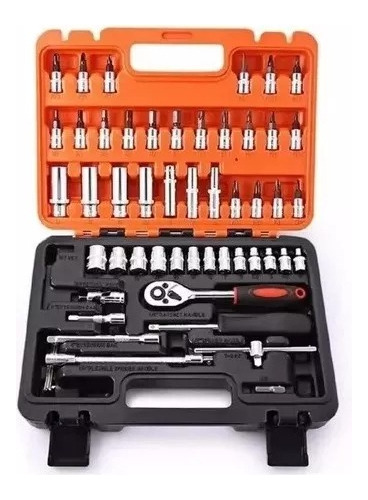 Set Caja De Dados 4-14mm Y Puntas Allen Torx Phillips 53pcs