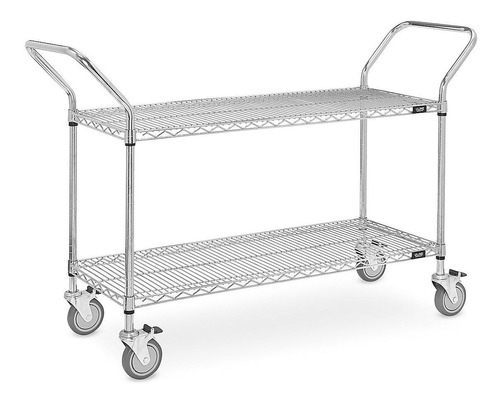 Carrito De Alambre Para Uso Pesado - 152x46x104cm, 2 Repisas