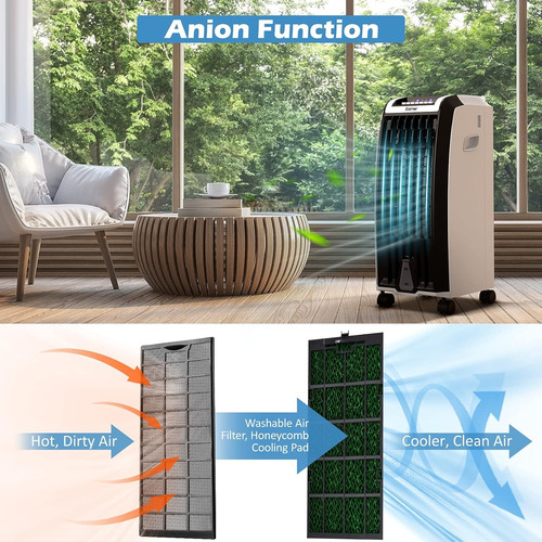 Costway Ventilador Portátil Con Control Remoto 3 Modos