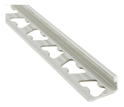 Protector Recto Ceramicos Perfil L Plata 12x2500 Mm Moldumet Plateado Brillante