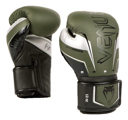 Guantes De Boxeo Venum 10 Oz Caqui/plata