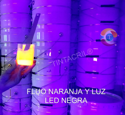 Imagen 7 de 10 de Pintura Fluorescente Neon Bicapa X 1/4 Lt. Rojo