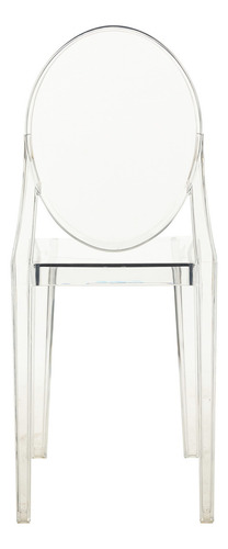 Set De 4 Sillas Ghost Acrilico Moderna Comedor Sala Eventos Estructura De La Silla Transparente Asiento Transparente Diseño De La Tela Liso