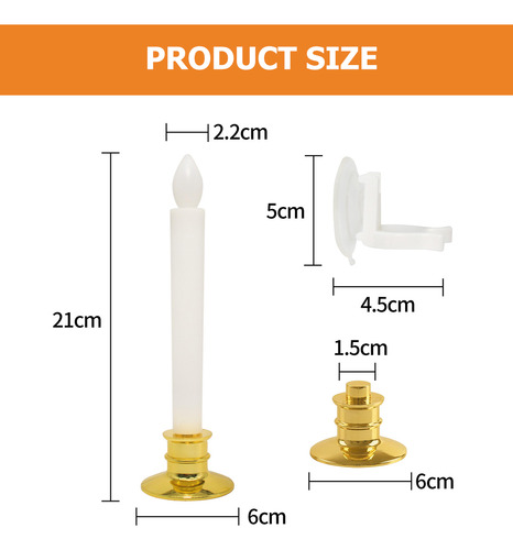 Lámpara De Vela Navideña Sin Llama, 6 Velas Led, Vela De Té,