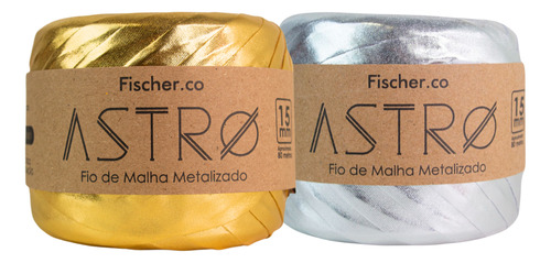 Kit Fio De Malha Metalizado 15mm Astro Fischer 80m 2 Unid