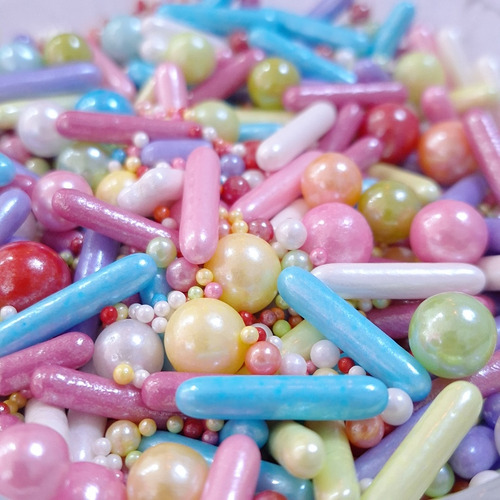Mix Perlas Rods Multicolor Comestible Sprinkles 50gr