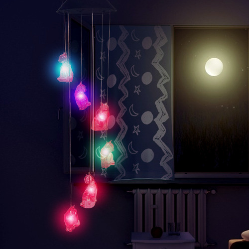 Lámpara Led De Viento Que Cambia De Color Con Forma De Campa