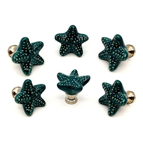 Pomos De Cajón Forma De Estrella De Mar De Cerámica T...