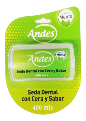 Seda Dental Con Cera Sabor A Menta Andes 400 Metros