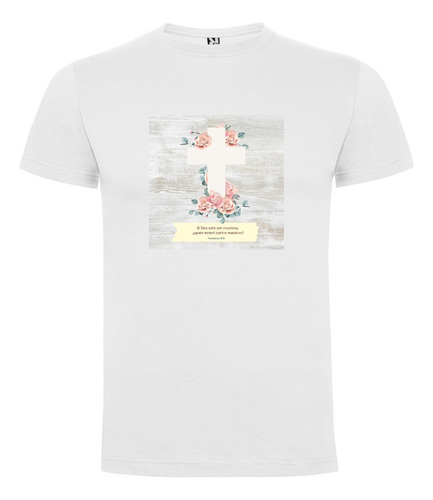 Polera Estampada Frase Religiosa 100% Algodón