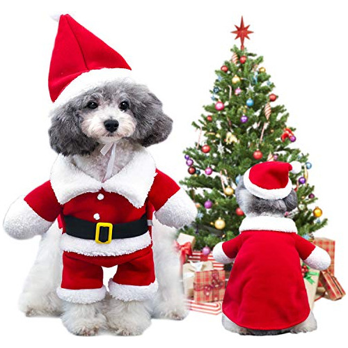 Disfraz De Santa Perros Pequeños, Trajes De Navidad Ma...