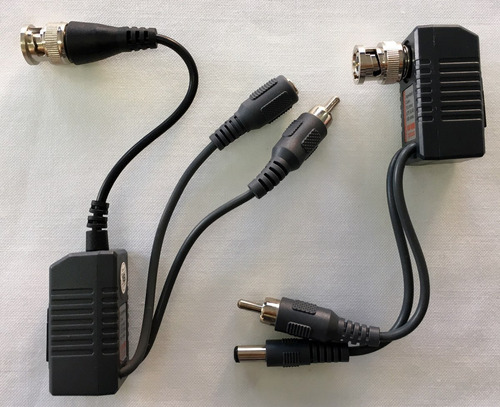 Video Balun Pasivo Video Energia Y Audio A Conector Rj-45