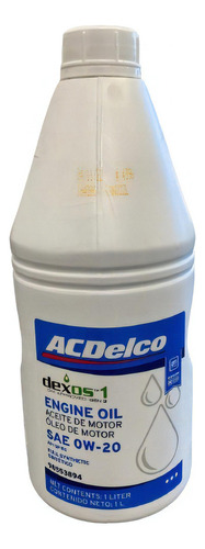 Aceite Acdelco 0w20 1litro Gm Gen3 Chevrolet 98553894