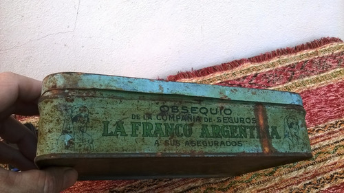 Antigua Lata Litografiada Botiquin Seguro L Franco Argentina (Usado)