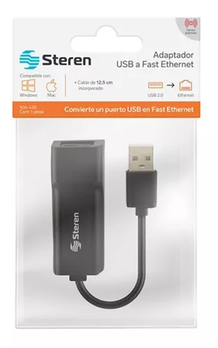 Adaptador USB a Fast Ethernet (RJ45) Steren Tienda en L